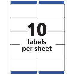 Avery Matte Clear Address Labels Sure Feed Technology Inkjet 2 X 4 100 Labels 18663