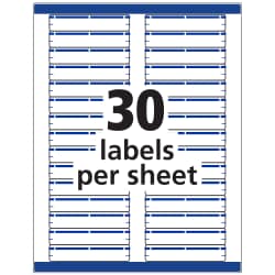 Avery Trueblock File Folder Labels Sure Feed Technology Permanent Adhesive Blue 2 3 X 3 7 16 1 500 Labels 5766
