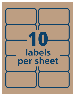 Avery Shipping Labels Kraft Brown 250 Labels (5784) | Avery.com
