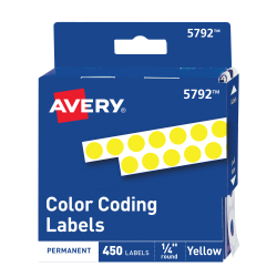 Avery Coloured Labels Round 8mm Dia Assorted 32-291 Pk10x560 for sale online 