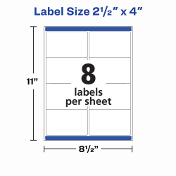 Avery® Shipping Labels, Sure Feed™ and TrueBlock® Technology, Permanent  Adhesive, 2-1/2