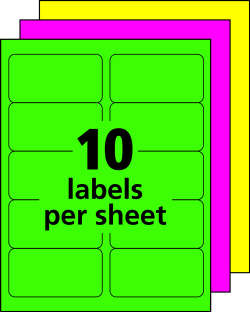 neon green labels