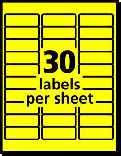 Avery High Visibility Labels Neon Yellow 750 Labels 5972 Avery Com