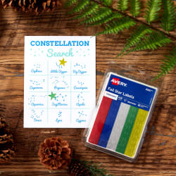 Avery® Foil Star Labels, 1/2