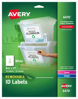 Avery Removable Labels 1 1 2 X 3 150 Labels 5440