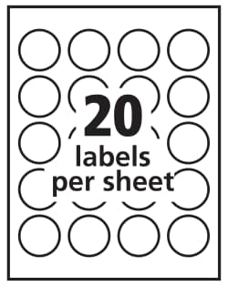 Avery Round Labels Glossy Clear 500 Labels (6582) | Avery.com