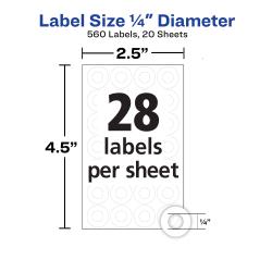 Avery® Self-Adhesive Hole Reinforcement Stickers, 1/4 ...