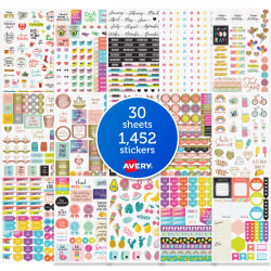 Avery® Mom Planner Stickers Variety Pack, 30 Sticker Sheets, 1,682