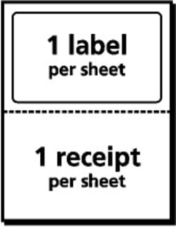 Avery Shipping Labels With Paper Receipts 5 1 16 X 7 5 8 10 Labels 88127