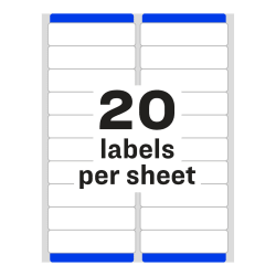 Avery Easy Peel Address Labels Sure Feed Technology Permanent Adhesive 1 X 4 500 Labels 8161