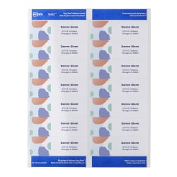 Avery Easy Peel Address Labels Sure Feed Technology Permanent Adhesive 1 1 3 X 4 350 Labels 8162