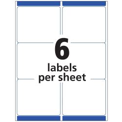 Avery Trueblock Shipping Labels Sure Feed Technology Permanent Adhesive 3 1 3 X 4 600 Labels 5164