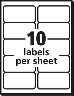 Avery Color Printing Labels Sure Feed Technology Permanent Adhesive Matte 2 X 4 200 Labels 8253