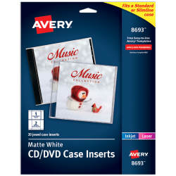 Avery Printable Sticker Paper, Matte White, Inkjet, 5 Sheets (53202) 