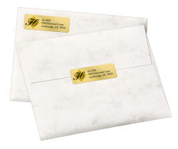 Avery Foil Mailing Labels Gold 3 4 X 2 1 4 300 Labels 8987