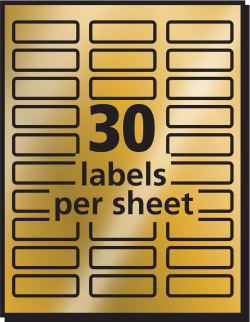Avery Foil Mailing Labels Gold 3 4 X 2 1 4 300 Labels 8987