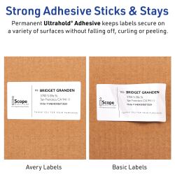 Waterproof Labels with Ultrahold® Permanent Adhesive, Sure Feed™,  TrueBlock®, Laser, 100 Labels, 2