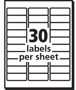 Avery Removable Id Labels Removable Adhesive 1 X 2 5 8 750 Labels 6460