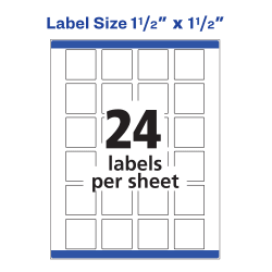 Avery Easy Peel Square Labels Print To The Edge 600 Labels 22805 Avery Com