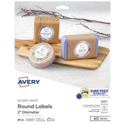 Avery Glossy White Round Labels With Sure Feed 2 Diameter 60 Labels Permanent Adhesive 22817 Avery Com Can i use pages to make avery labels? avery