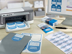 Avery Water Resistant Arched Labels Print To The Edge Textured Matte 3 1 2 X 4 3 4 40 Labels 22826