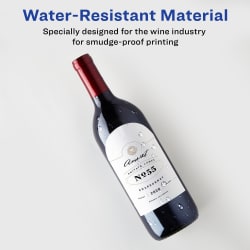 Avery Water Resistant Arched Labels Sure Feed Print To The Edge Textured Matte 3 1 2 X 4 3 4 40 Labels 22826 - Avery wine label template