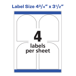 Avery Water Resistant Arched Labels Textured Matte 40 Labels 22826 Avery Com