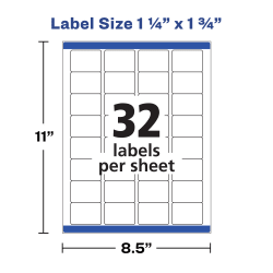 2 packs Avery 22803 White Removable Self Tags 2-1/4" x 2" for Laser 240 ct