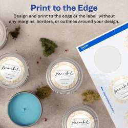 Avery® Glossy White Round Labels with Sure Feed™, 2-1/2 ...