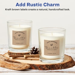 Office Products Office Supplies 300 Kraft Brown Labels 2 x 2 ...