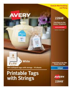 Avery Scallop Round Tags 2 1 2 Diameter 27 Tags 80503