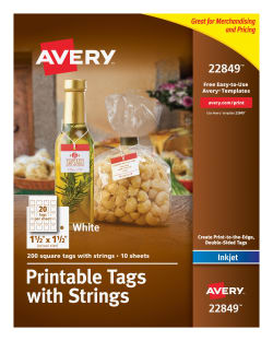 Avery Printable Tags With Strings 1 1 2 X 1 1 2 200 Tags 22849