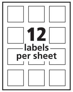 Avery Easy Peel Labels Print To The Edge Permanent Adhesive Glossy Clear Square 2 X 2 120 Labels 22853