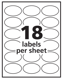 Avery Easy Peel Labels Print To The Edge Permanent Adhesive Glossy Clear Oval 1 1 2 X 2 1 2 180 Labels 22854