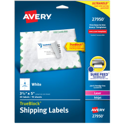 Avery® Printable Tags with Sure Feed, 2 x 3-1/2, White, 96 Tags