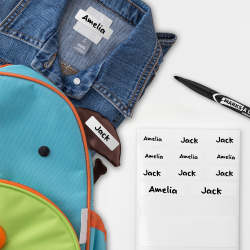 Avery® No-Iron Fabric Labels, Assorted Shapes and Sizes ...