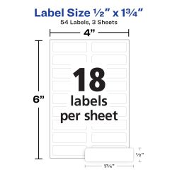 Avery® No-Iron Fabric Labels, 1/2