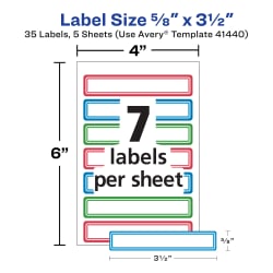 Avery® Durable Labels, 5/8
