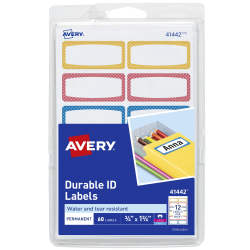 Avery® Durable Labels, 3/4