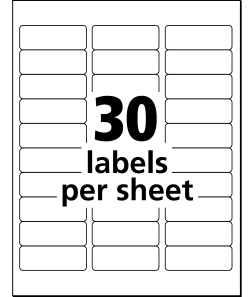 Avery Ecofriendly Address Labels Permanent Adhesive 1 X 2 5 8 3 000 Labels 48460