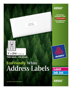 Avery Ecofriendly Address Labels 1 X 2 5 8 500 Labels 48960 Avery Com
