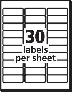 Avery Repositionable Address Labels Repositionable Adhesive 1 X 2 5 8 750 Labels 58160