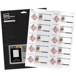 Avery® GHS Secondary Container Labels, Preprinted, Handwrite Only, 2