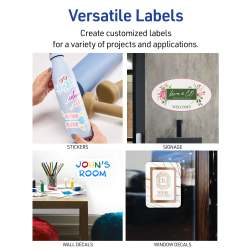 Avery Diy Decals With Surface Safe Adhesive 8 1 2 X 11 Water Tear Resistant 3 Labels 61512