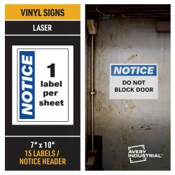Printable Vinyl Signs, Self-Adhesive, Outdoor, UV-Resistant ...
