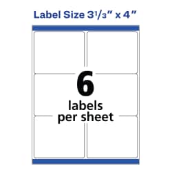 TrueBlock Permanent Adhesive Avery Shipping Address Labels 3 ...