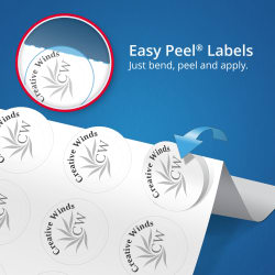 Avery Easy Peel Labels True Print Print To The Edge Glossy Oval 1 1 2 X 2 1 2 180 Labels 22804