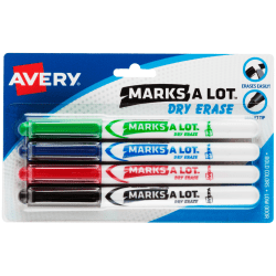 Avery® Desk-Style Dry Erase Markers - Chisel Marker AVE24407, AVE 24407 -  Office Supply Hut