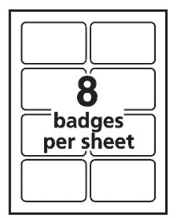 Avery Adhesive Name Badges Red Border 2 1 3 X 3 3 8 400 Badges 5095