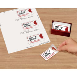 Avery Self Laminating Id Cards 2 1 4 X 3 1 2 30 Cards 5361